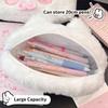 Portable Pencil Case Rabbit Shape Large Capacity Stationery Pouch Stationery Organizer Students