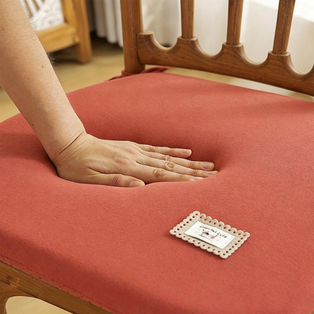 Non Slip Seat Pad with Straps Washable Dining Chair Seat Pad Memory Foam Chair Cushion with Straps Thickened Dining Seat Pad