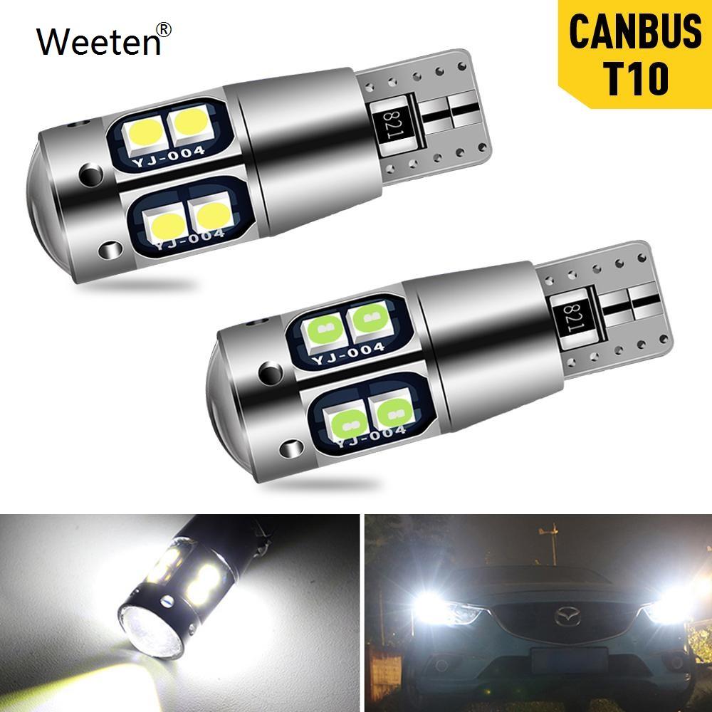 2/1 шт. W5W T10 светодиодный Canbus без ошибок 3030 10SMD Auto 5W5 светодиодный светильник с клиновидным боковым указателем поворота супер яркий белый