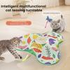 3-in-1 Hide And Seek Cat Toy Interactive Automatic Play Toy with Butterfly Wand And Moving Concealed Feather Kitten Exercise Hunting Game for