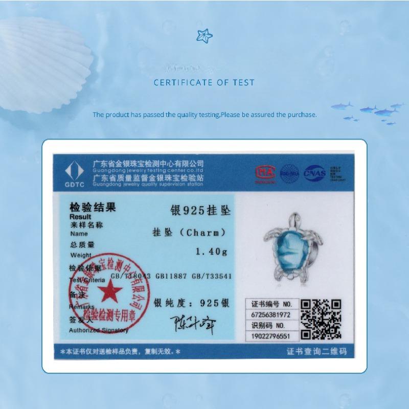 S925 Silver Turtle Beaded Diy Bracelet Beads Ocean Wind Turtle Loose Beads Accessories