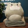 Cartoon Office Pillow Quilt 2 In 1 Car Cushion Multi-Function  Blanket Cushion Decor Nap Blanket for Afternoon Rest