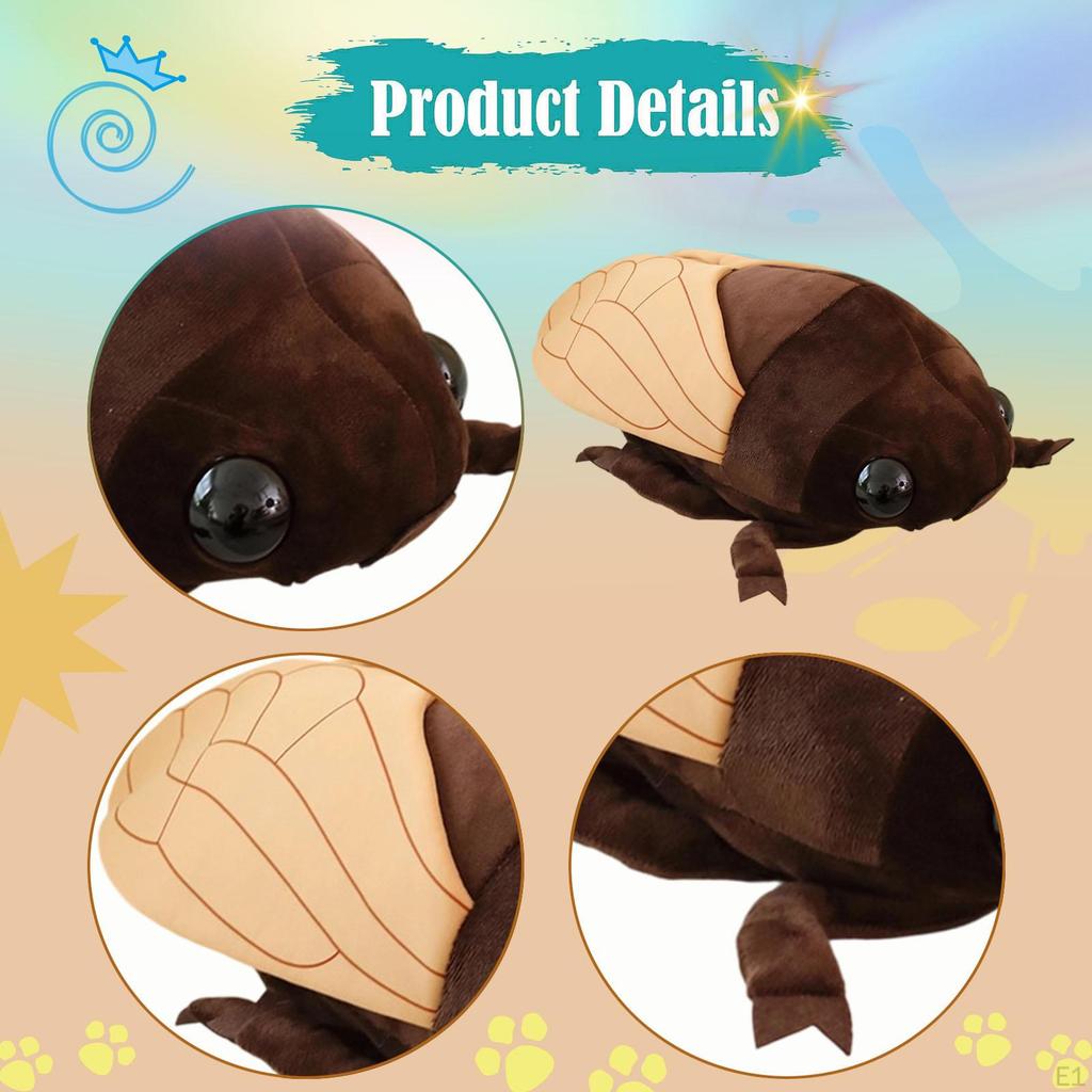 Цикада Декор 48см Подушка Мягкая игрушка Мультяшная кукла для детей мальчиков и девочек Взрослых