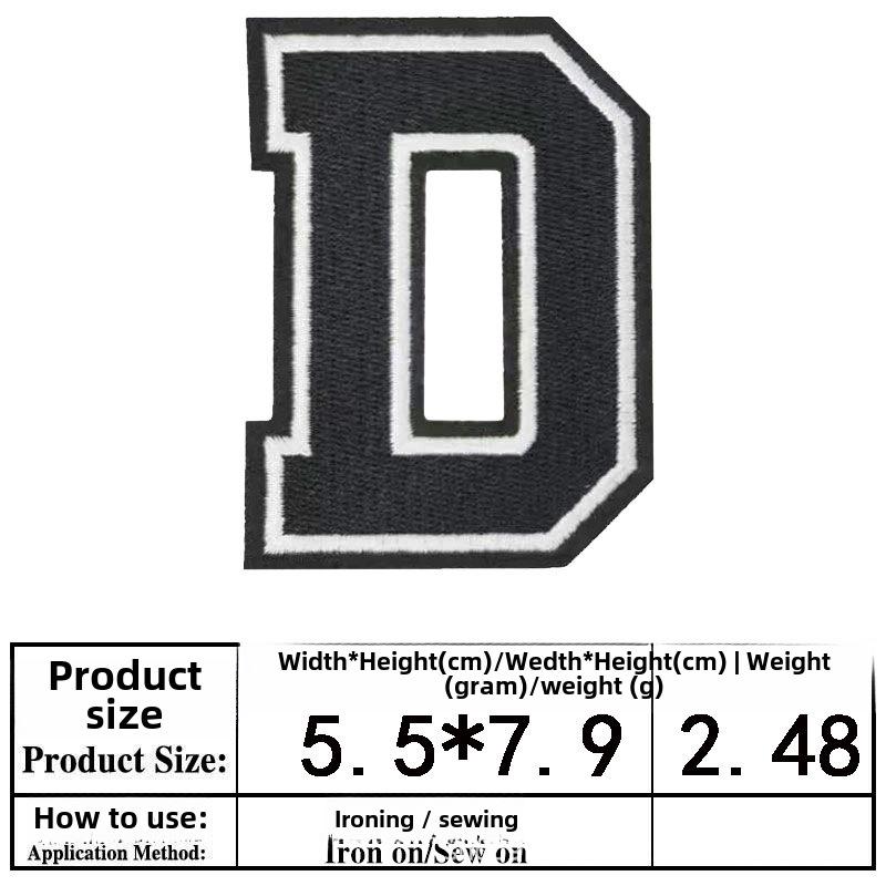 Вышитый алфавит и цифры нашивка на рукаве из джерси