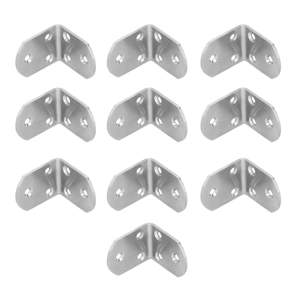 10 шт. Угловой кронштейн из нержавеющей стали, утолщенный, угловой соединитель для полки, мебелиS