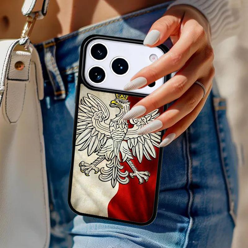 Польша Польский Флаг Чехол для Телефона Для iPhone 17 Air 14 15 13 12 Max Чехол Для Apple 16e 11 Pro Max Plus Coque