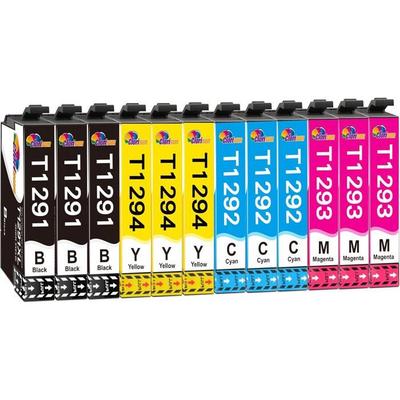 Cartouche D'encre - TRAHOO - T0715 - Multi-pack 12 Pièces - Compatible Epson - Grande Capacité