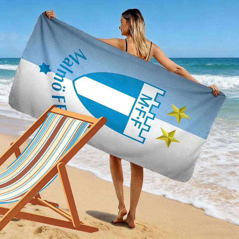 Malmö FF Print Beach Towel, Large Soft Quick Dry Towel for Beach Camping Swimming