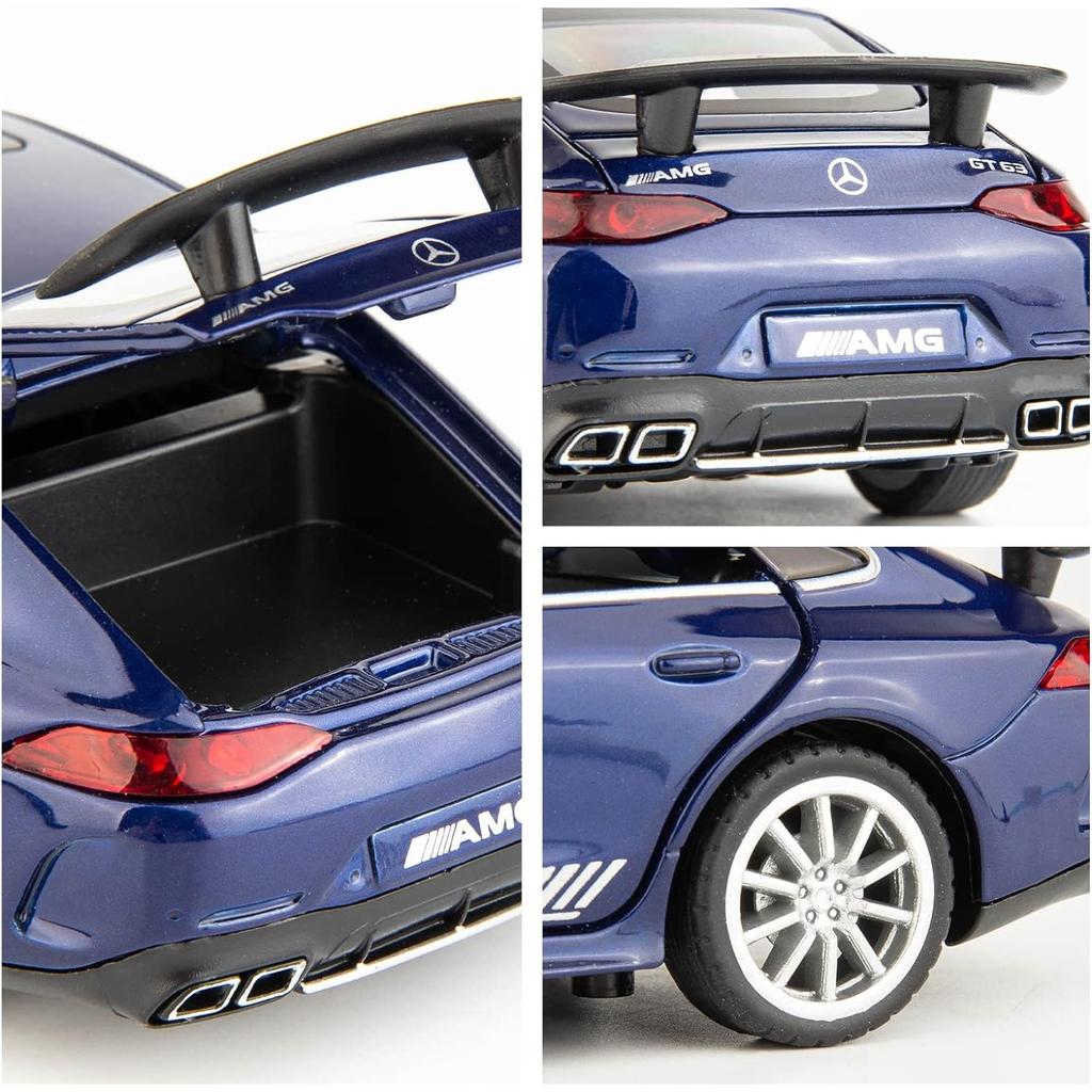 1/32 Benz AMG GT63 Модель автомобиля Литой игрушечный автомобиль с откидным механизмом, звуком и светом, дверь может открываться, игрушечный автомобиль для детей, подарок
