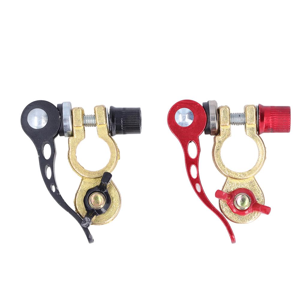 2pcs Copper Battery Terminal Clamp Connectors Quick Release Disconnect for Car