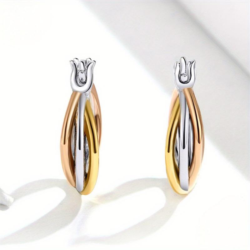 Серьги-кольца из стерлингового серебра 925 пробы - гипоаллергенный и элегантный женский подарок 1,9 г = 0,067 унций