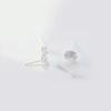 Silver Neat Cubic Zirconia Earrings 0.6 X (2 Pieces) for Sale In a Pair