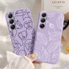 Мягкий силиконовый чехол Flower Line для Xiaomi Redmi Note 13 Pro 13C Poco C65 Samsung A35 A55 M35 Huawei Honor 200 iPhone Camera Защитный противоударный чехол