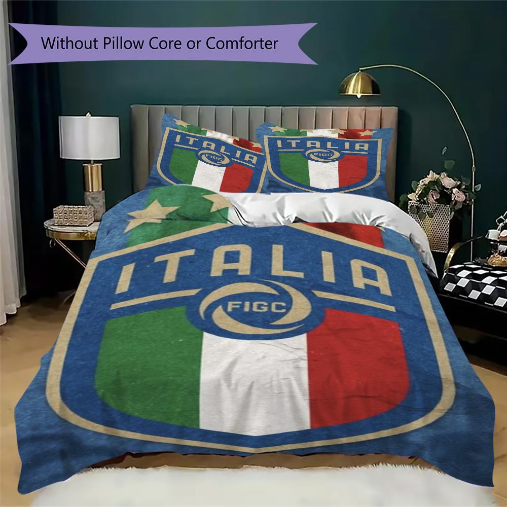 FIGC Pattern Bedding,Quilt Set Quilt Cover Pillowcase Home Birthday Gift(1 * duvet cover + 2 * pillowcase, without core)_lx