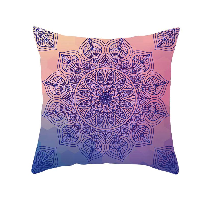 Moroccan Polyester Pillowcase 45x45cm Bohemian Hippie Sofa Cushion Cover Geometric Mancha Lo Print Home Decor Pillowcase