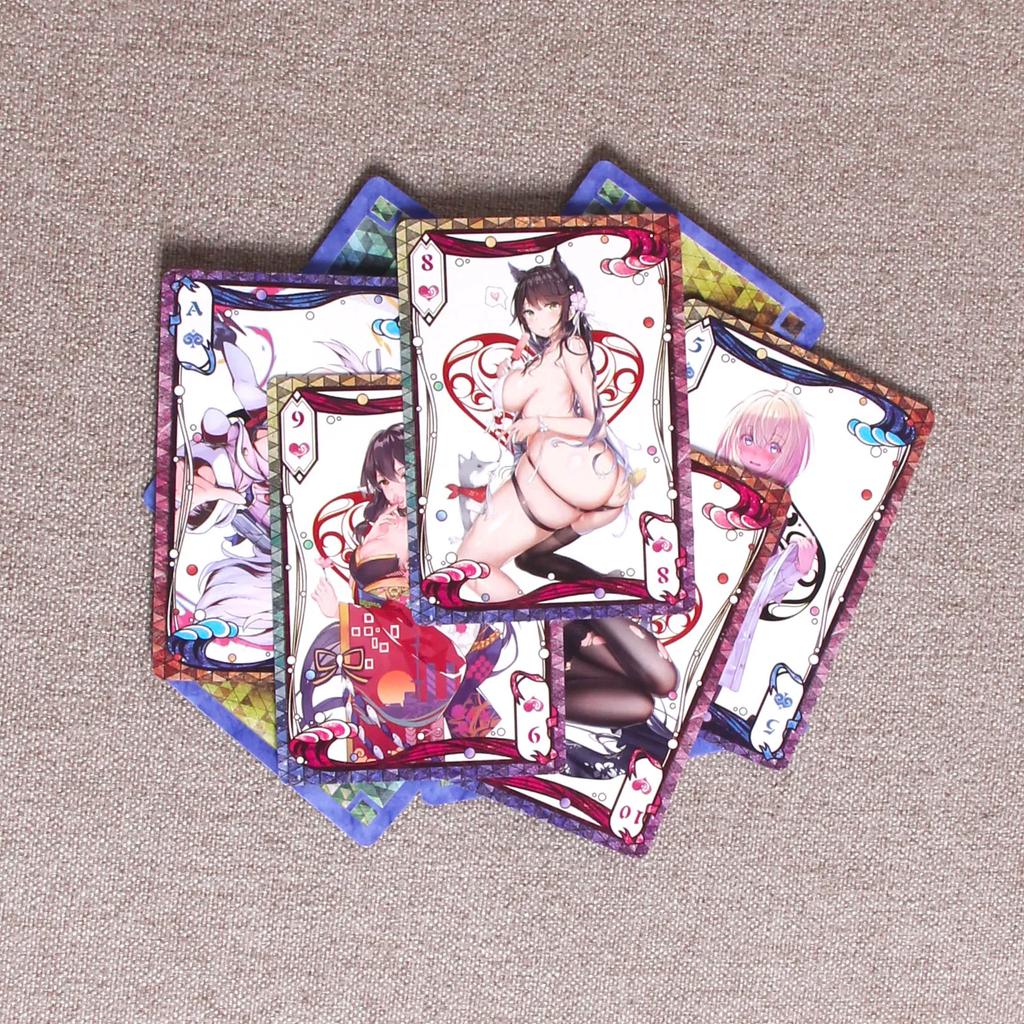 54PCS/set Anime Azur Lane Poker Game Toys Hobbies Hobby Collectibles Commemorative Edition Game Collection Cards