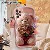 Phone Case: 2D Flat Samsung Galaxy A34 A35 M05 M06 S20 S22 S21 FE Plus 5G Protective Case, Couple Style, Holding Flower Plush, Christmas and Halloween