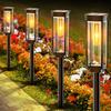 Solar-Powered Outdoor Garden Lights, IP65 Waterproof, Warm White, Stylish, Set of 4, Solar LED Lights, Bright Lighting, Auto OnOff, Recessed, for