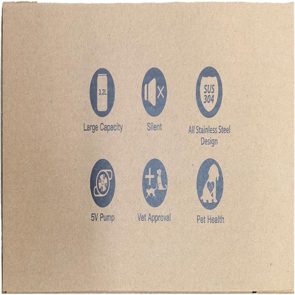 3.2L Stainless Steel Pet Water dispenser-USB Interface