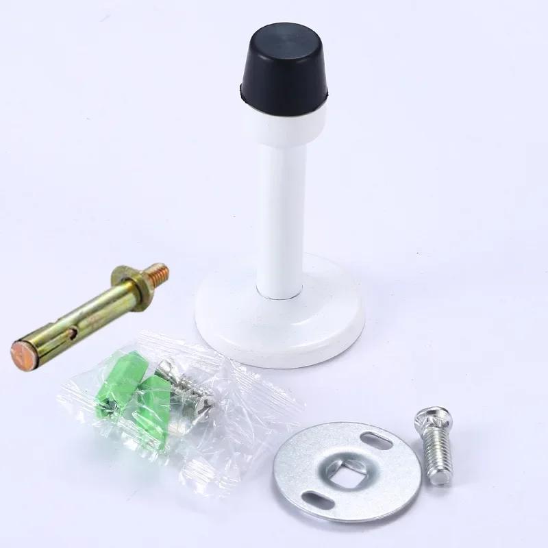 Дверные упоры из нержавеющей стали ZEXEF, настенный дверной упор, резиновый держатель, напольный крепеж с винтами, фурнитура для дома и спальни