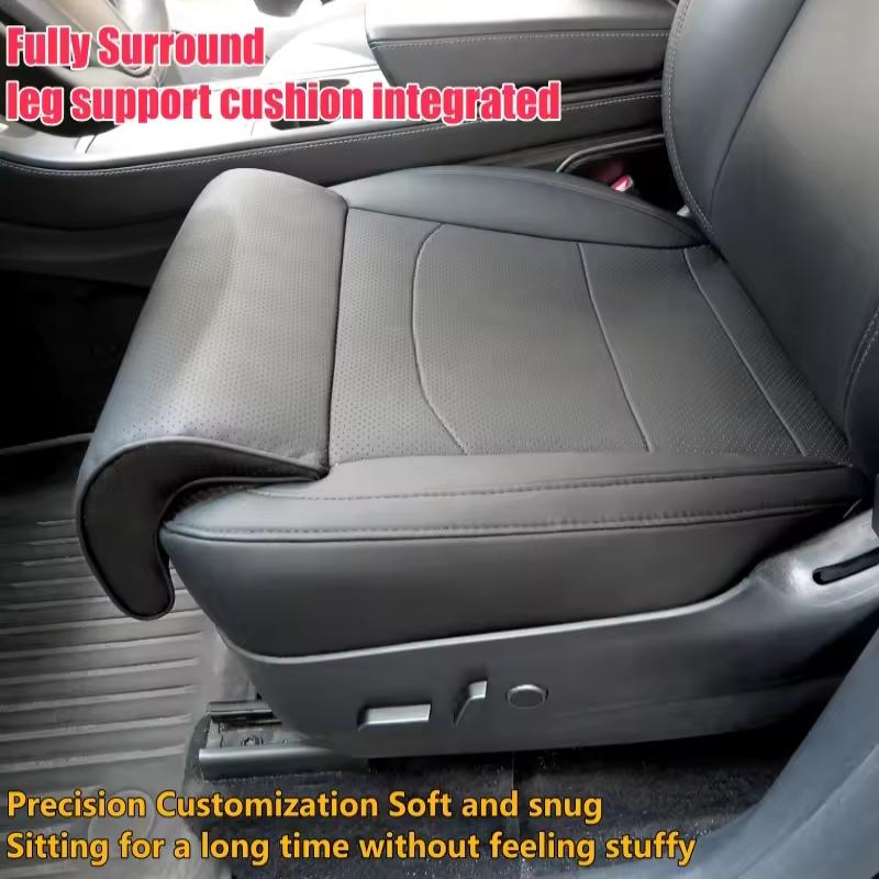 Car Seat Cushion For Tesla Model 3/Y Breathable Full-Inclusive Front Seat Protector Cover Memory Foam Leg Support Extension Pad