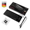 Perixx PERIBOARD-514 Keyboard with Trackball, Wired, 19-inch Rack Compatible, English Layout (Includes Two USB Hubs)