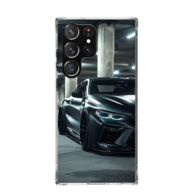 Черно-белый Спортивный для B-BMW Чехол для телефона Для Samsung Galaxy S26 Ultra S23 S24 S25 Edge S20 FE S21 S22 Plus Мягкий Чехол с принтом