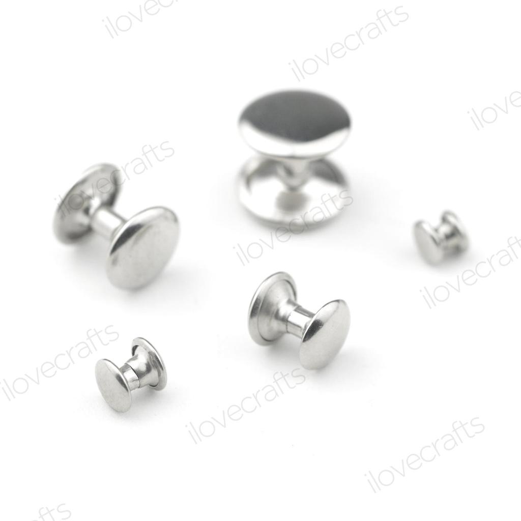 100 комплектов шпилек с заклепками и заклепками для изделий из кожи 5 мм, 6 мм, 7 мм, 8 мм, 9 мм, 10 мм, 12 мм