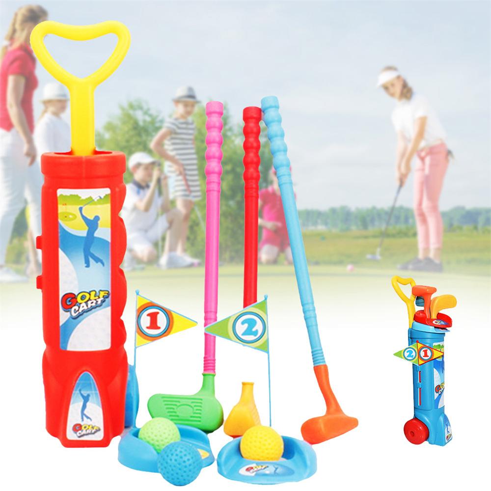 Kids Plastic Golf Training Set For Outdoor Sports Fitness Exercise Toy Parent Child Activities