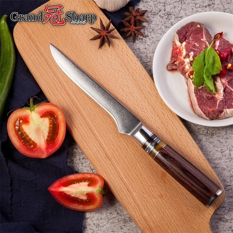 5,5-дюймовый нож для обвалки VG10, лезвие, японская дамасская нержавеющая сталь, 67 слоев, кухонные ножи шеф-повара
