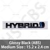 3D ABS HYBRID Logo Side Fender Rear Trunk Emblem Badge Car Sticker Decals