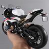 Масштаб 1/10 для модели мотоцикла BMW S1000RR, симуляция, сплав, локомотив, фигурка, украшение, игрушечная машинка, мальчик