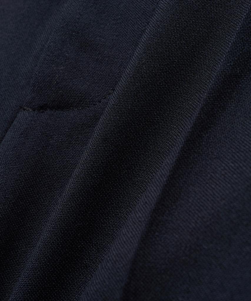 NOIRER Lux Wool Wide Slacks (Navy)