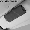 Автомобильный солнцезащитный козырек, футляр для очков, универсальный черный кожаный держатель, чехол для хранения солнцезащитных очков, зажим для карт, билетов, автомобильных аксессуаров для салона автомобиля