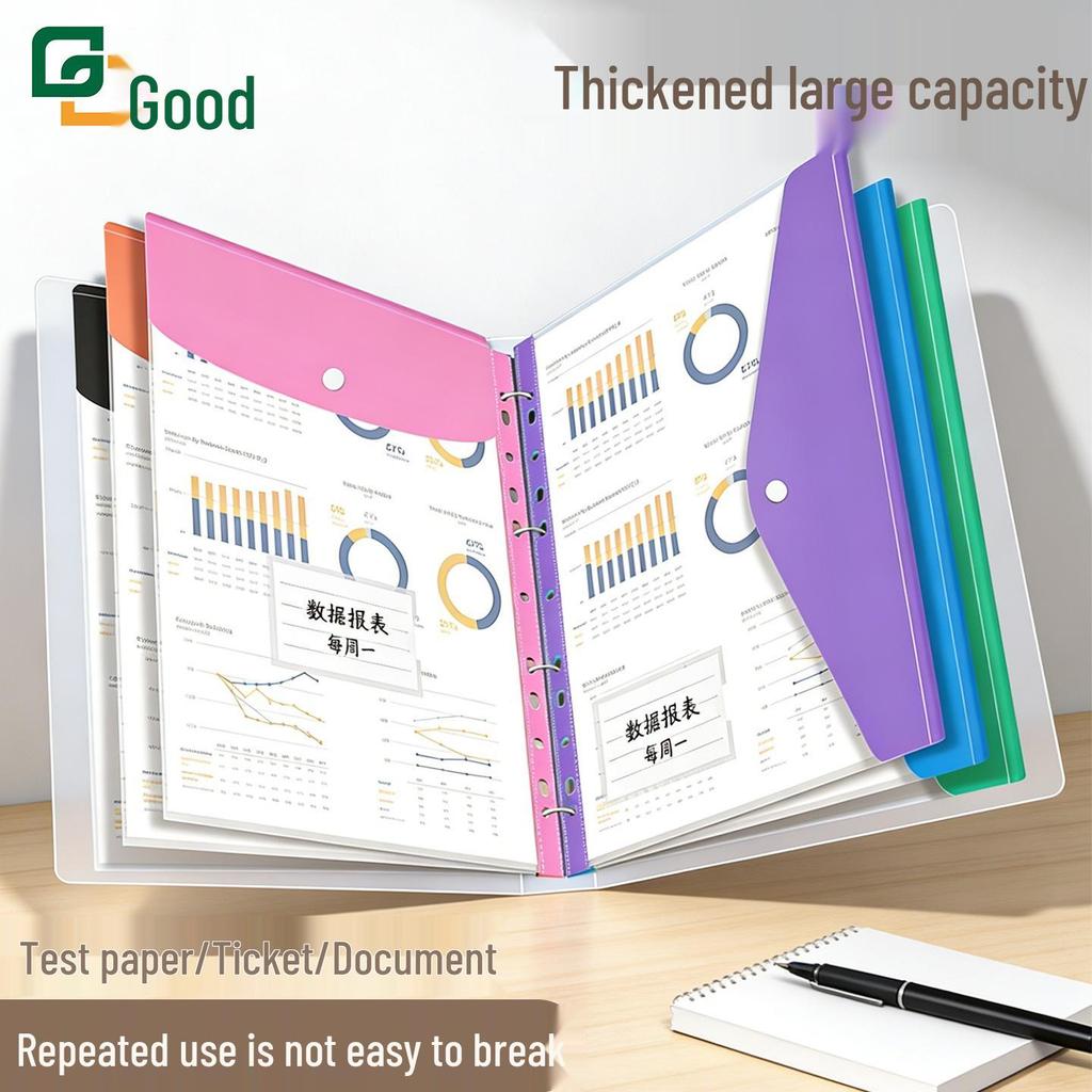 A4 Document Storage Folder - Test Paper & Data Clip Album