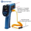 IR Infrared Thermometer Hygrometer Digital Non-contact Dual Laser Temperature Humidity Meter Multifunction KT550D