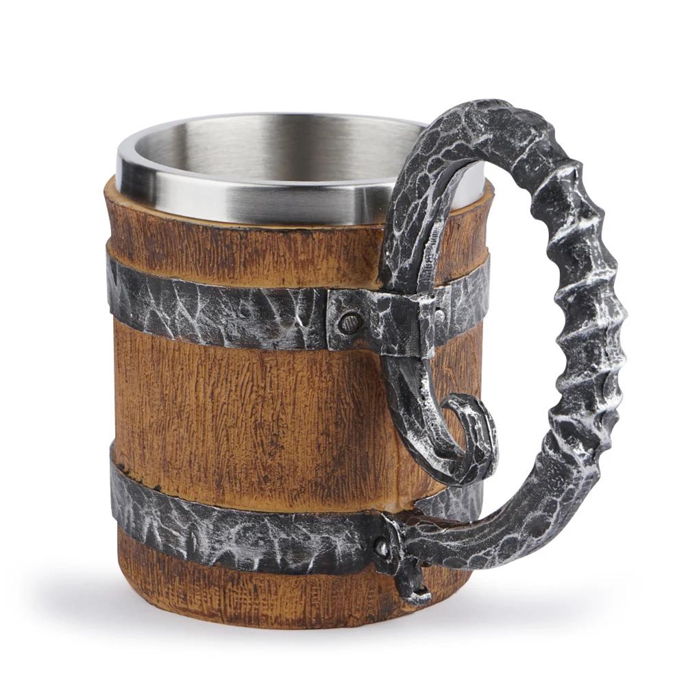 Пивная кружка с черепом из смолы, 3D кофейная чашка из нержавеющей стали, чашки для вина, чая, паб-бара, посуда для напитков, кружка для воды, кофейная чашка, домашний декор, подарок