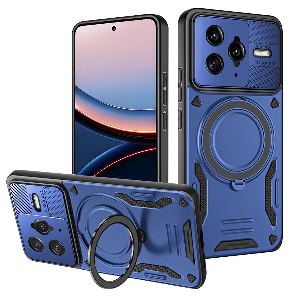 Роскошный Высококачественный Магнитный Чехол-Броня Для Xiaomi POCO F7 UItra С Кольцом-Подставкой Защитный Бампер