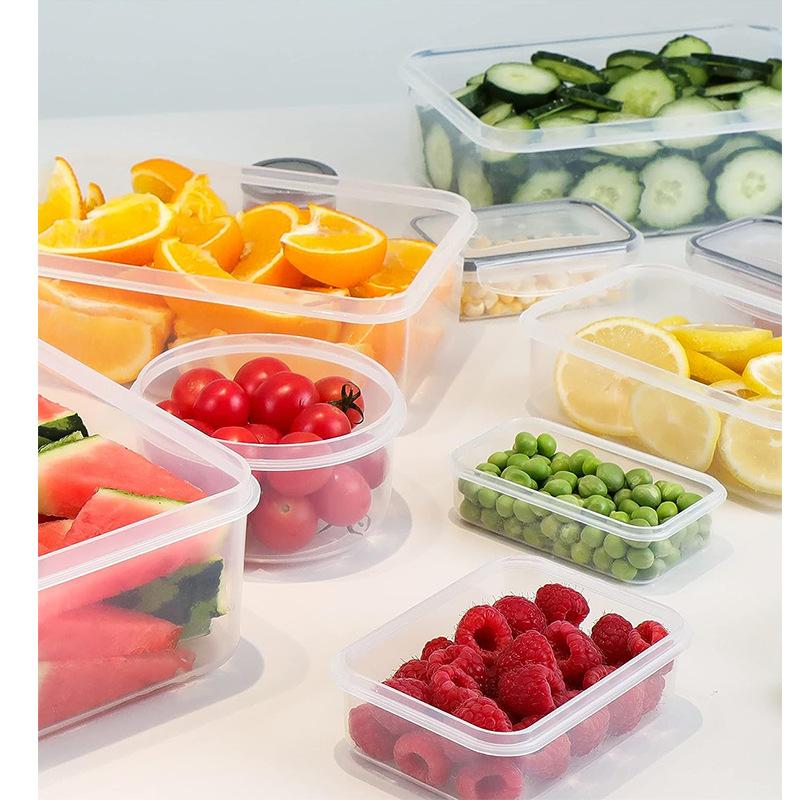Plastic Sealed Box Set, Kitchen Refrigerator, Transparent Sealed Fresh-keeping Box, Miscellaneous Grain Container, Fresh-keeping Storage Box