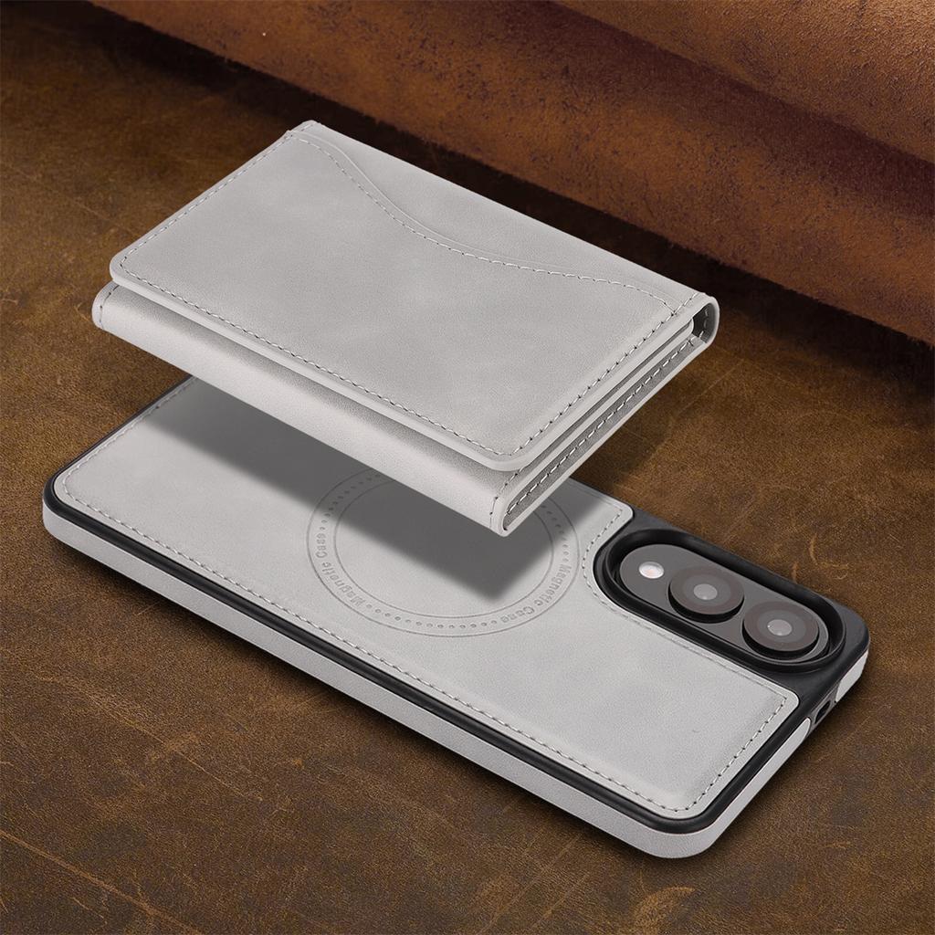 Магнитный чехол-кошелек 2-в-1 для серии Samsung S24-25, противоударный и с RFID-блокировкой, отделение для 9 карт и подставка