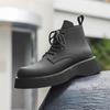 Мужские ботинки Мартин 2024 новые черные туфли дерби на платформе ботинки с высоким верхом и большим носком кожаные ботинки в стиле милитари 22510-J
