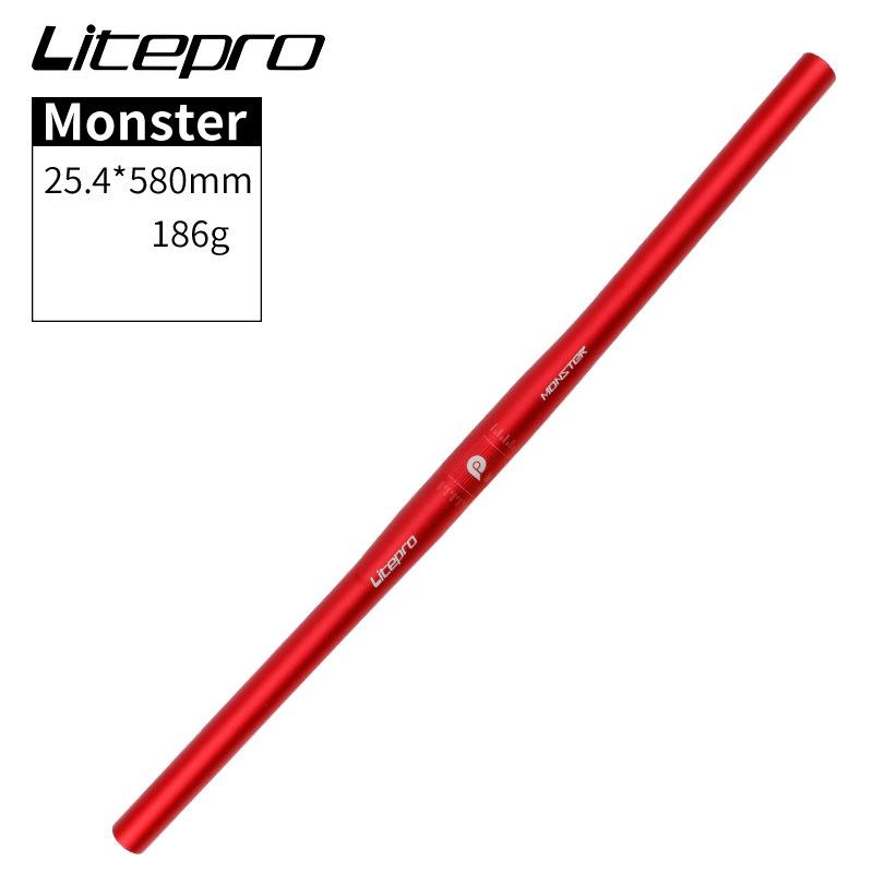 Руль Litepro 25.4*540/580MM LP Monster Складной Велосипед Горизонтальная Ручка Алюминиевый Сплав Ультра-Легкие Рули Велосипедные Запчасти