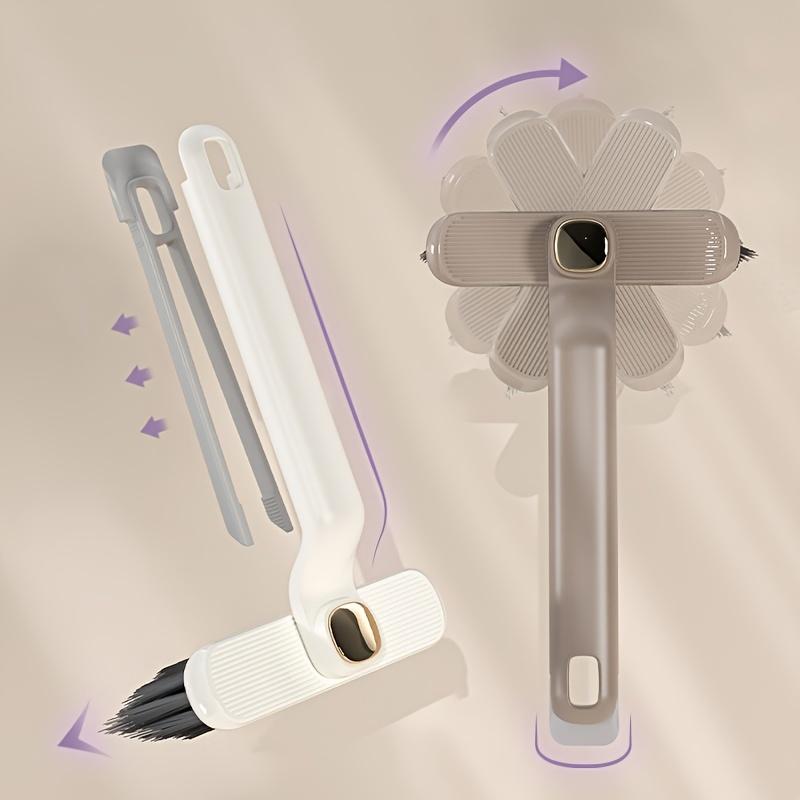 Вращающаяся щеточная щетка 2-в-1, щетка для очистки канавок с ручкой, многофункциональная щелевая щетка, без мертвого пространства, чистящая щетка, инструмент для чистки