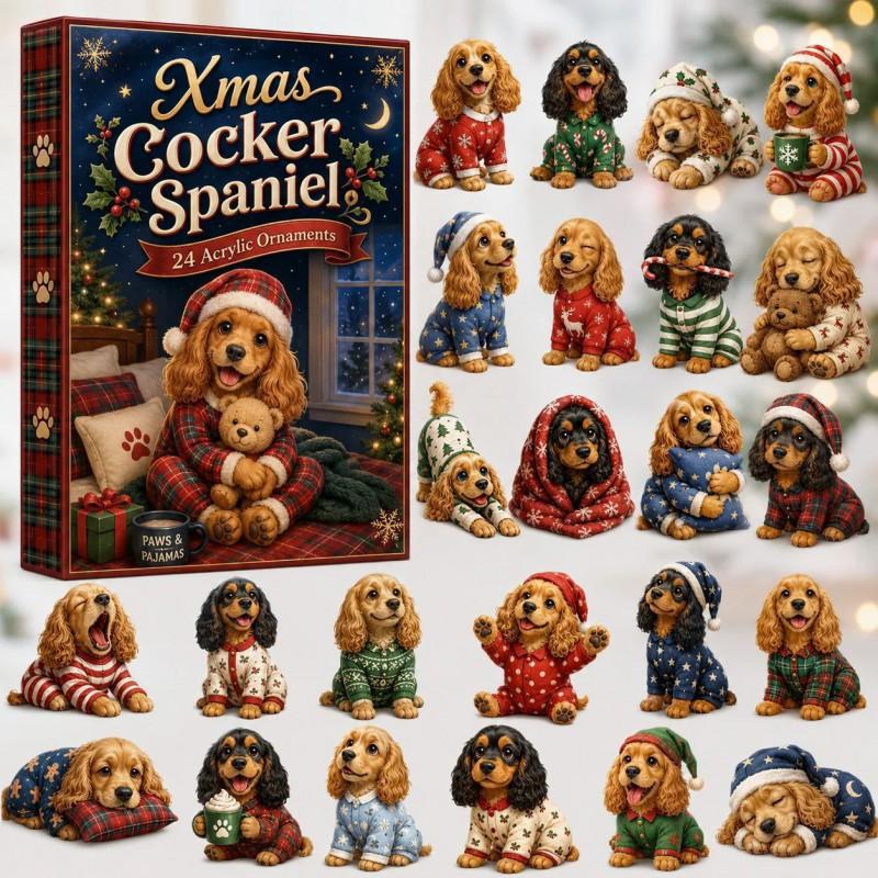 2026 Dog-Themed Christmas Advent Calendar Acrylic Blind Box Gift Kids Adults Decorative Hanging Ornament