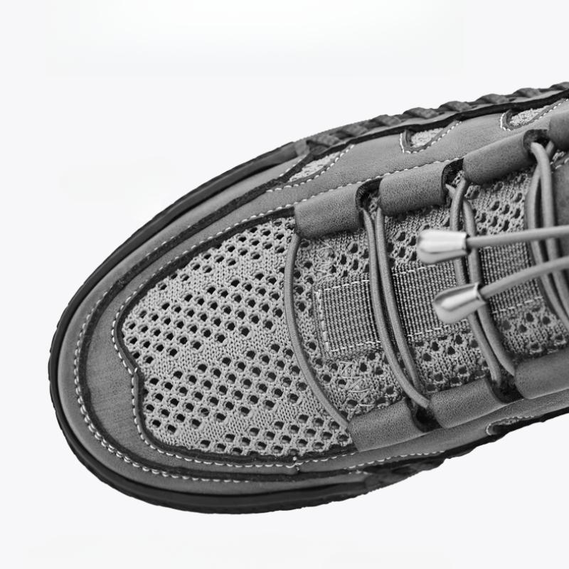 Летние мужские кроссовки для отдыха на открытом воздухе, дышащая сетка, повседневные туфли на плоской подошве, обувь для вождения, большой размер 39-46