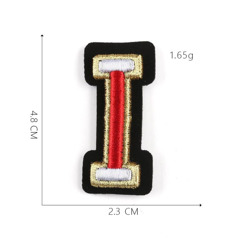 Duoku Embroidery 26 English Letters Three-Dimensional Embroidery Hat Emblem Badge Ironing Velcro Patch Clothing Accessories Cloth Sticker
