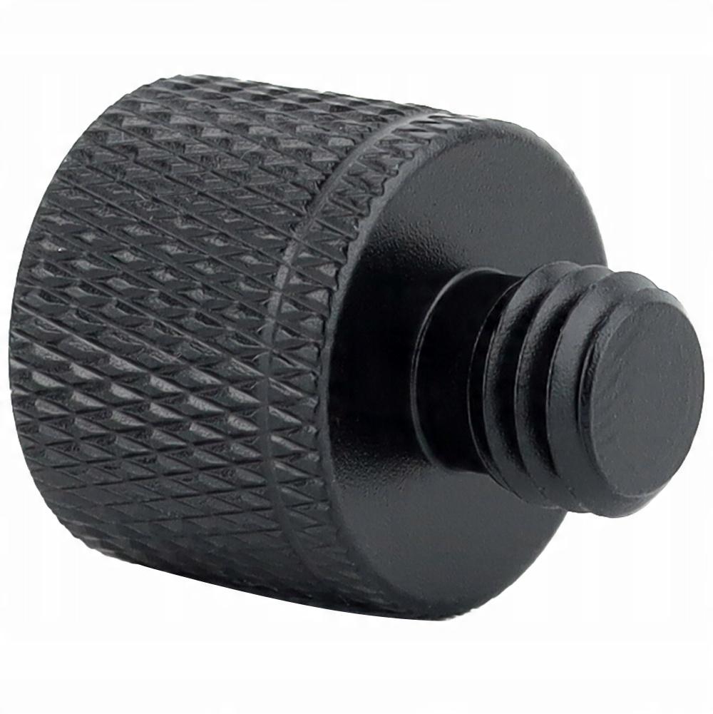 Adapter sleeve reduction M8 to 1/4" tripod aluminum black 20 mm