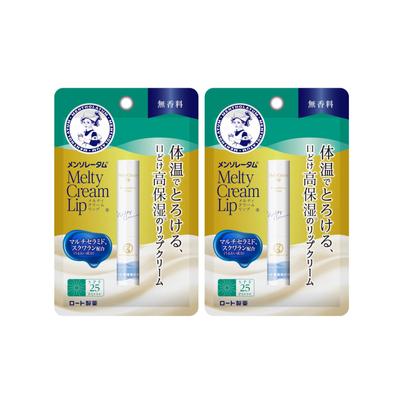 Mentholatum бальзам для губ Melty Cream без запаха 2,4 г двойная упаковка