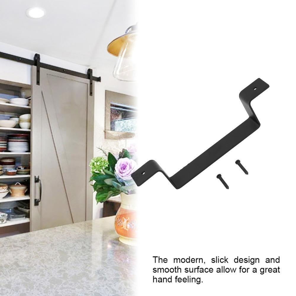 Black Door Pull Handle Easy Install Sliding Door Handle Modern Barn Door Handle Closet