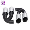 11-14 Porsche Cayenne Matte Silver Stainless Steel Quad Exhaust Tips